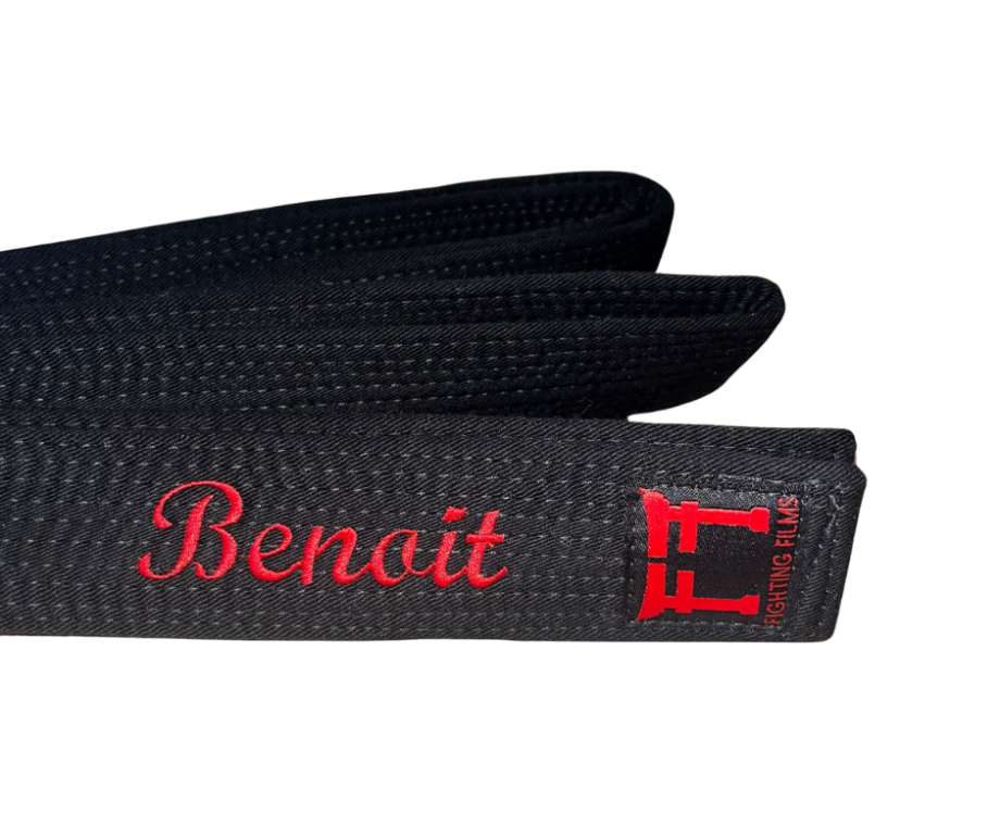 Ceinture noire de judo personnalisée