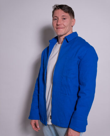 Veste en toile de kimono bleue