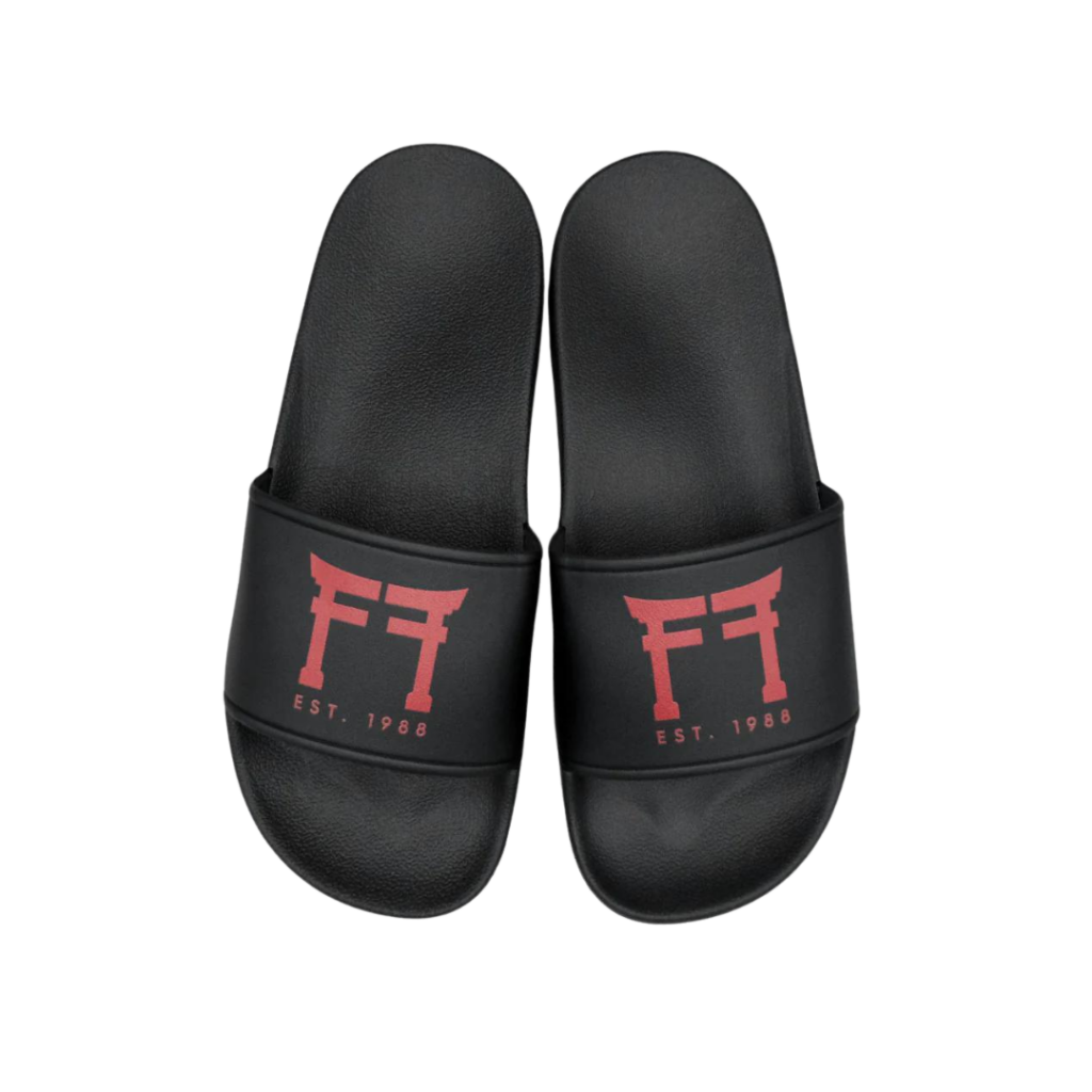 Claquettes de judo Fighting Films noir logo rouge