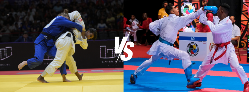 The difference between judo and karate 
