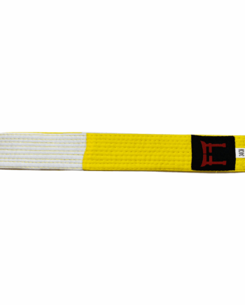 Ceinture de judo blanche-jaune rigide