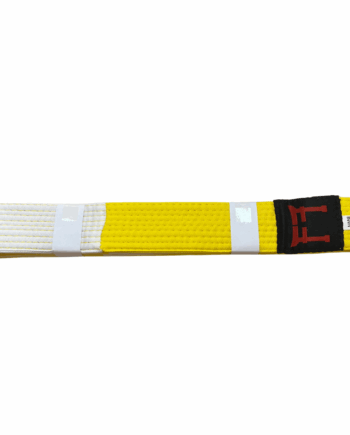 Ceinture de judo blanche-jaune rigide