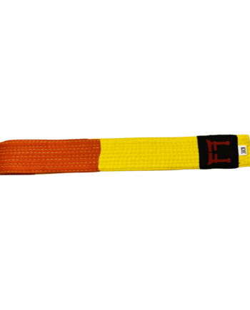 ceinture de judo jaune-orange rigide