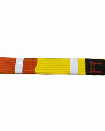 ceinture de judo jaune-orange rigide
