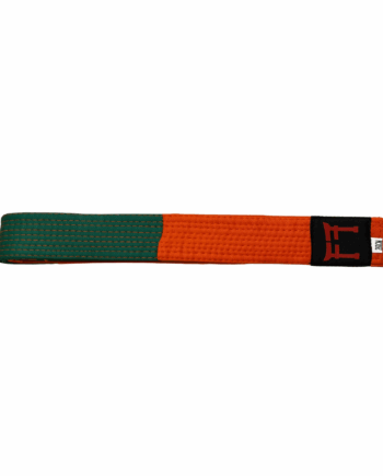ceinture de judo orange-verte rigide