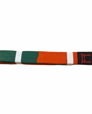 ceinture de judo orange-verte rigide