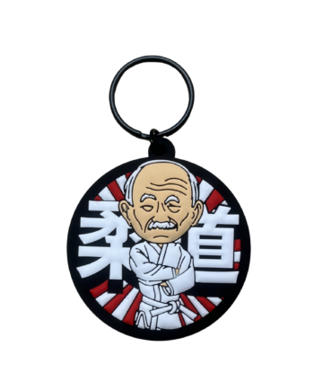 Porte-clés Jigoro Kano avec judo en japonais en fond.