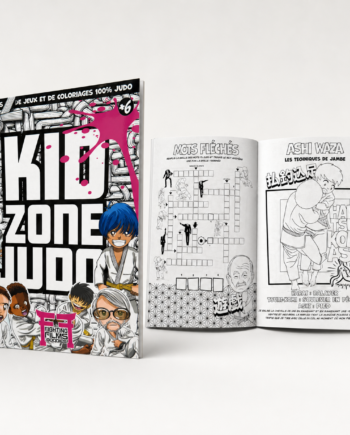 Cahier d'activités judo pour enfants page de couverture et intérieur