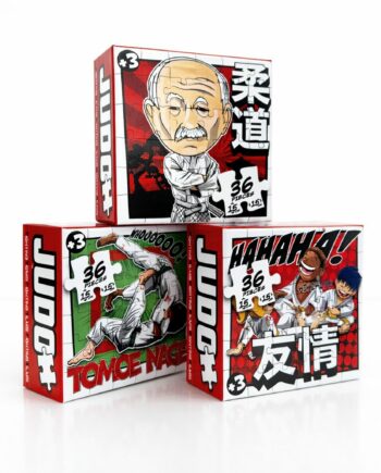 3 Fighting Films judo puzzles for kids , Jigoro Kano, Amitié and Tomoe Nage